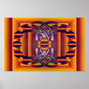 das glänzende Molekül Poster