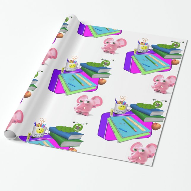 Das glänzende Wrapping Paper, Zurück zur Schule Pi Geschenkpapier (Ungerollt)