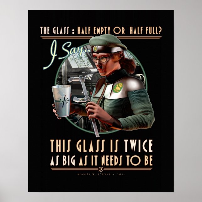 Das Glas: doppelt so groß wie nötig (16x20") Poster (Vorne)