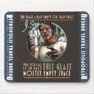 Das Glas ist größtenteils leere Raum-Mausunterla Mousepad