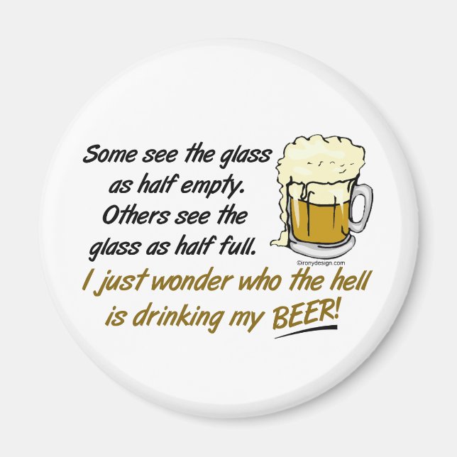 Das Glas ist halb voll? Magnete Magnet (Vorne)