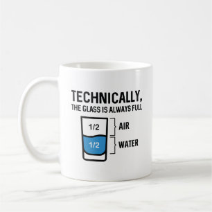Das Glas ist immer voll Kaffeetasse