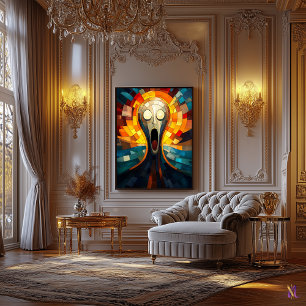 Das Glasmosaik-Kunstwerk "Der Schrei" Leinwanddruck