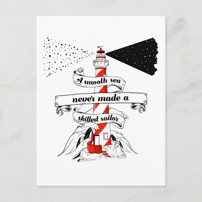 Das glatte Meer hat nie ein gut ausgebildetes Leuc Postkarte (Vorderseite)