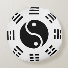 Das Gleichgewicht: Ba Gua, 8 Trigramm Yang TCM Rundes Kissen
