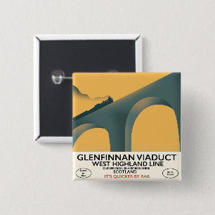 Das Glenfinnan-Viadukt Schottland. Button