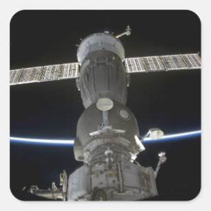 Das Glied der Erde schneidet ein Soyuz Quadratischer Aufkleber