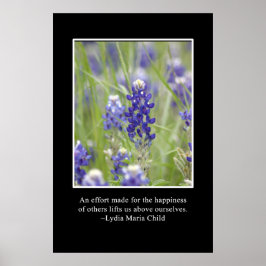 Das Glück anderer hebt uns über uns Poster