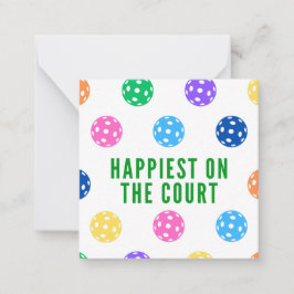 Das Glück auf der Pickleball-Notecard Mitteilungskarte