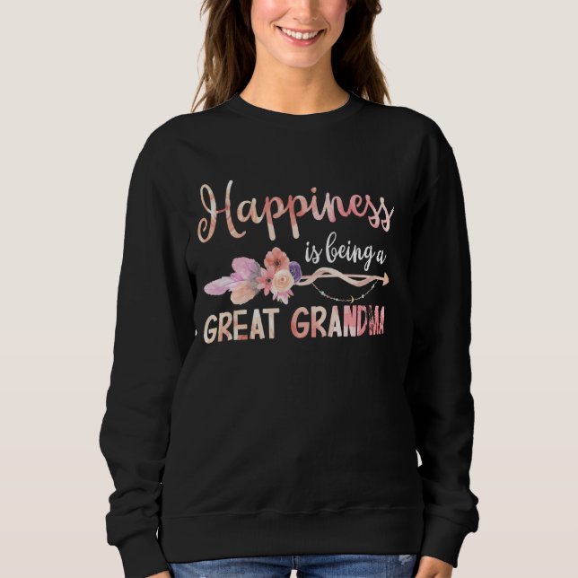 Das Glück der Frauen ist ein großes Oma Sweatshirt (Vorderseite)