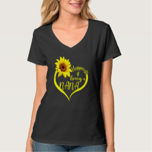 Das Glück der Frauen ist ein Nana-Sonnenblumen-Gra T-Shirt