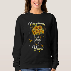 Das Glück der Frauen ist ein Yaya-Sonnenblumen-Gra Sweatshirt
