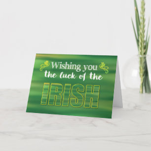 Das Glück der Iren, der Grüne St. Patrick's Day Karte