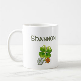Das Glück der Iren. Individuelle Name für Kleeblät Tasse