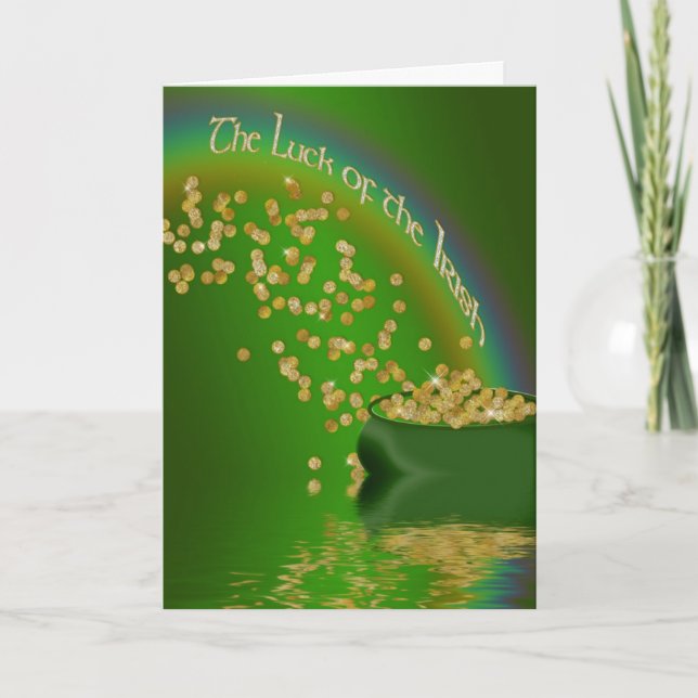 Das Glück der Iren - Pot of Gold/Rainbow Karte (Vorderseite)