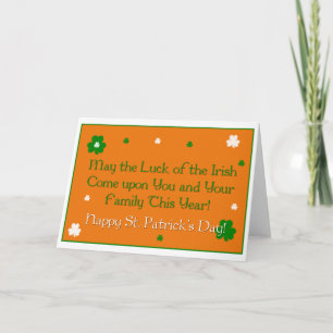 Das Glück der Irish Proverb St. Patrick's Day Card Karte