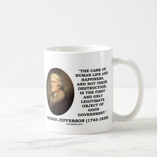 Das Glück des Menschen ist Gegenstand guter Regier Kaffeetasse (Rechts)