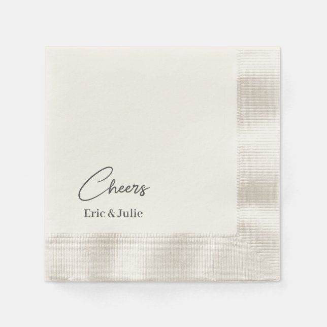 Das Glück für die Bride & Groom geprägte Zeitung N Serviette (Vorderseite)