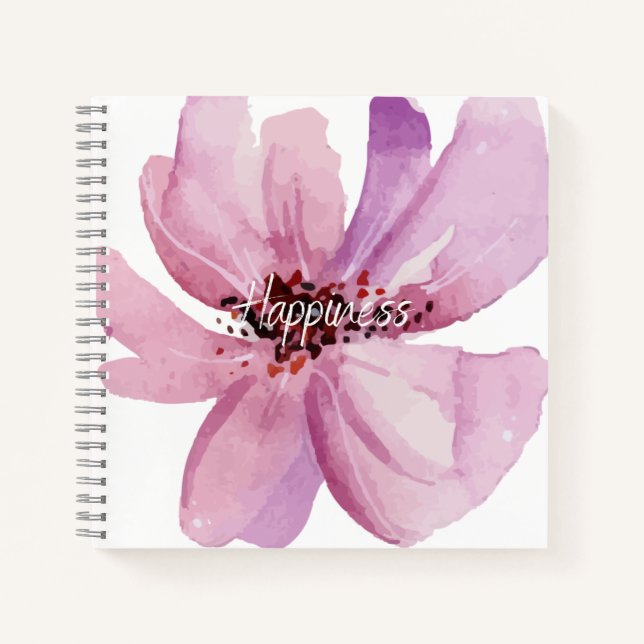 Das Glück für sie bezaubernd niedliche Blumenwasse Notizbuch (Vorderseite)
