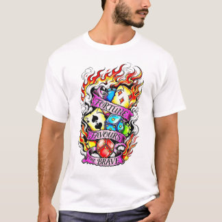 Das Glück Gönnt Sich Den Tapferen - Tattoo Flash S T-Shirt