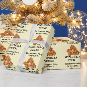 Das Glück in meinem Leben ist Mozzarella-Stöcke Geschenkpapier