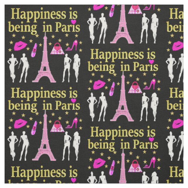 DAS GLÜCK IST IN PARIS FABRIC STOFF (Muster)