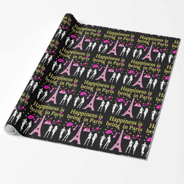 DAS GLÜCK IST IN PARIS GESCHENKPAPIER (Ungerollt)