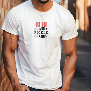 Das Glück ist launisch motivierend rot schwarz  T-Shirt