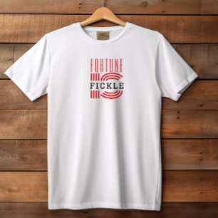 Das Glück ist wankelmütig motivational rot schwarz T-Shirt