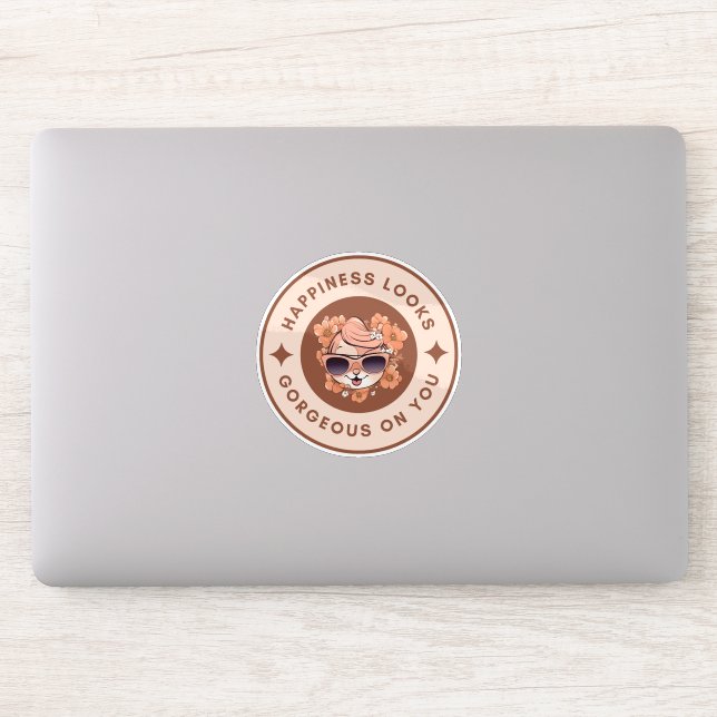 Das Glück sieht auf deinem Sticker großartig aus (Computer)