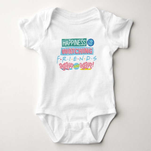 Das Glück sieht sich immer wieder FRIENDS™ an Baby Strampler (Vorderseite)