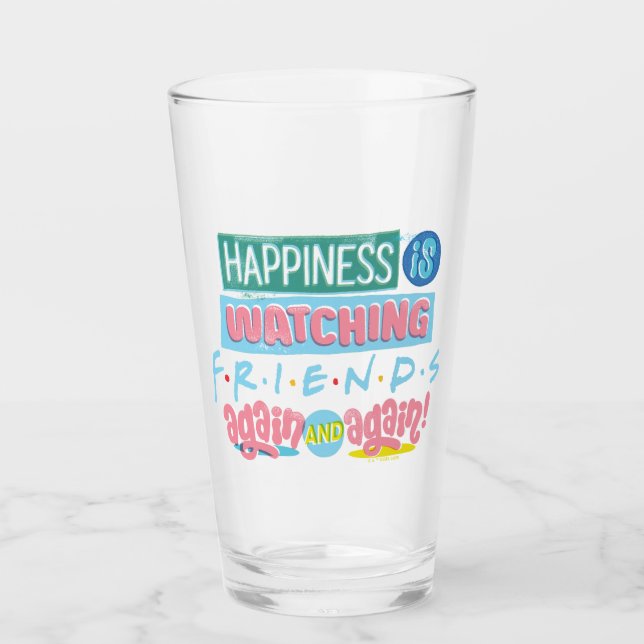 Das Glück sieht sich immer wieder FRIENDS™ an Glas (Vorderseite)