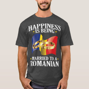 Das Glück wird einem rumänischen Ehemann Verheirat T-Shirt