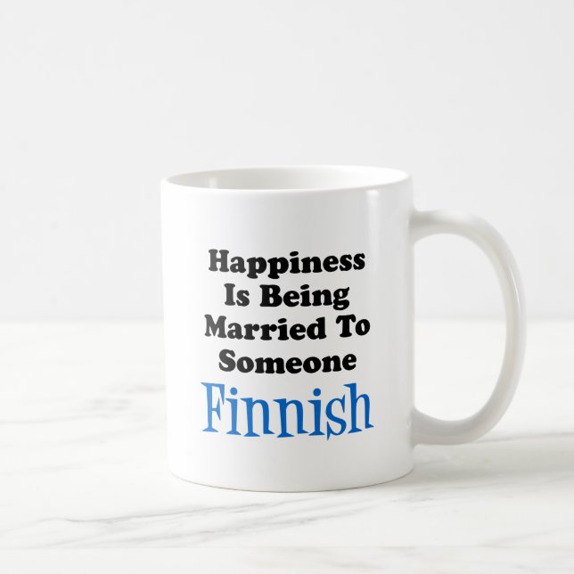 Das Glück wird jemandem aus Finnland Verheiratet Kaffeetasse (Rechts)