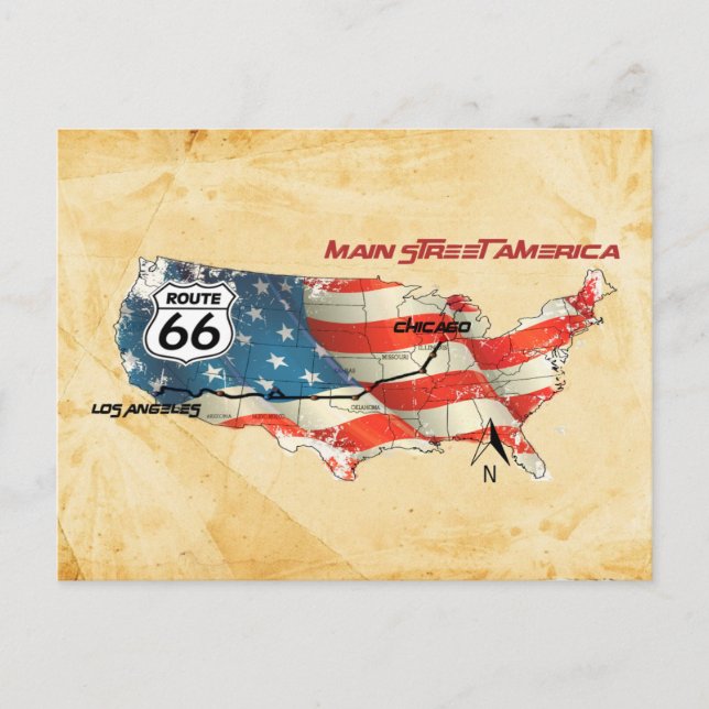 Das glückliche Amerika auf Hochtouren Postkarte (Vorderseite)
