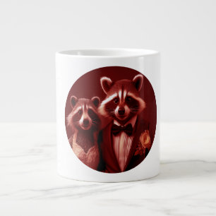 Das glückliche Paar Herr und Frau Waschbär Jumbo-Tasse