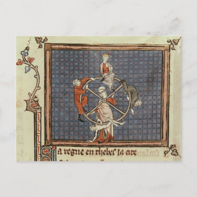 Das Glücksrad von Ovide Moralize Postkarte (Vorderseite)