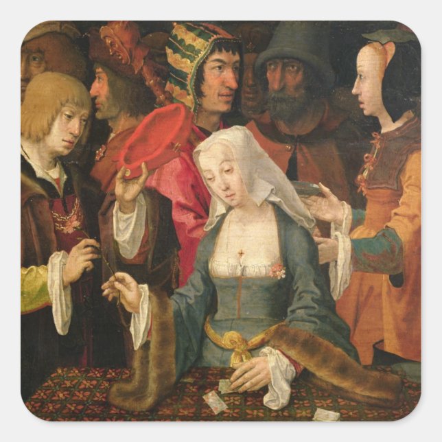 Das Glücksspiel Quadratischer Aufkleber (Vorderseite)