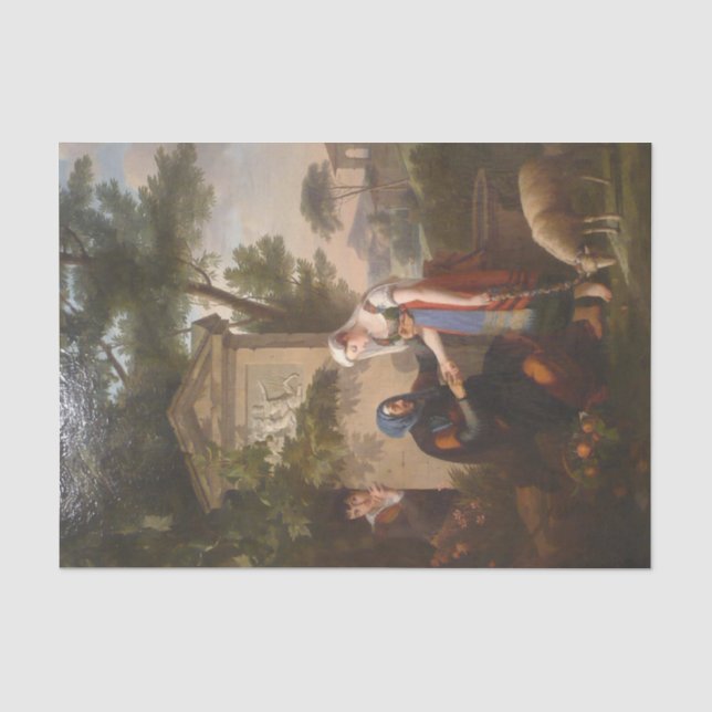 Das Glücksspiel von Marie-Guillemine-Benoist Seidenpapier (Vorderseite)