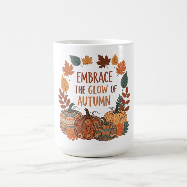 Das Glühen des Herbstdesigns Kaffeetasse (Mittel)