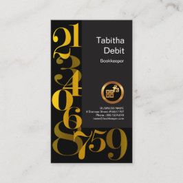 Das Gold des Buchhalters nummeriert kreative Visitenkarte