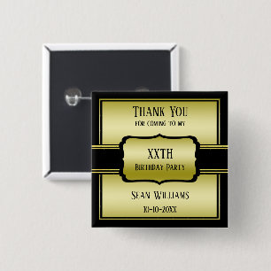 Das Gold u. der schwarze Geburtstag des eleganten Button