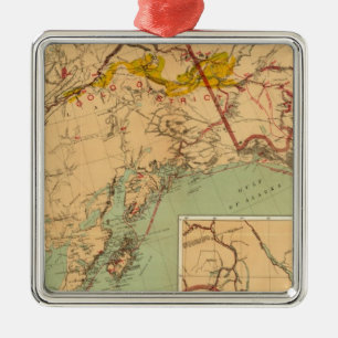 Das Gold und die Kohlenreviere von Alaska Ornament Aus Metall