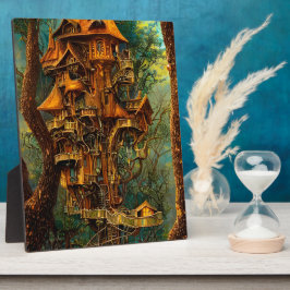 Das Golden Treehouse | Fantasy Tabletop Fotoplatte