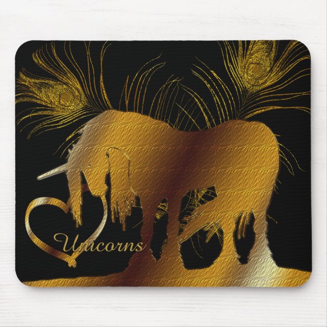 Das goldene Einhorn Mousepad (Vorne)