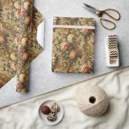 Das goldene Feuer - gotische Blumenbanane Geschenkpapier