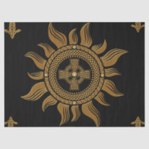 Das goldene keltische Kreuz.