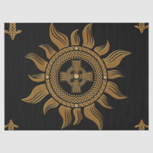 Das goldene keltische Kreuz. Seidenpapier