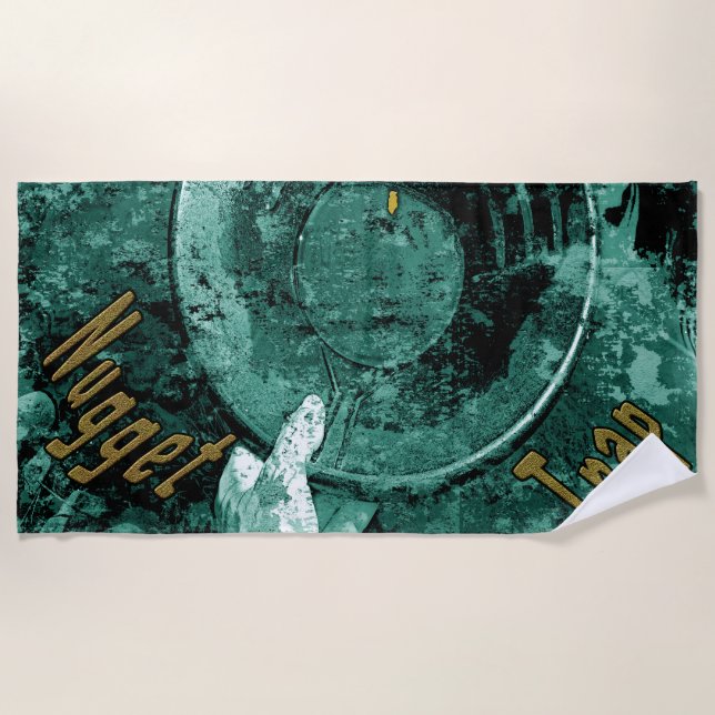 Das goldene Nugget Trap Beach Handtuch (Vorderseite)