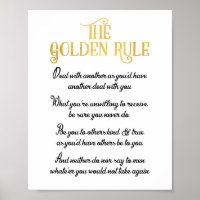 Das Goldene Regelplakat - Tu anderen Sprichwort